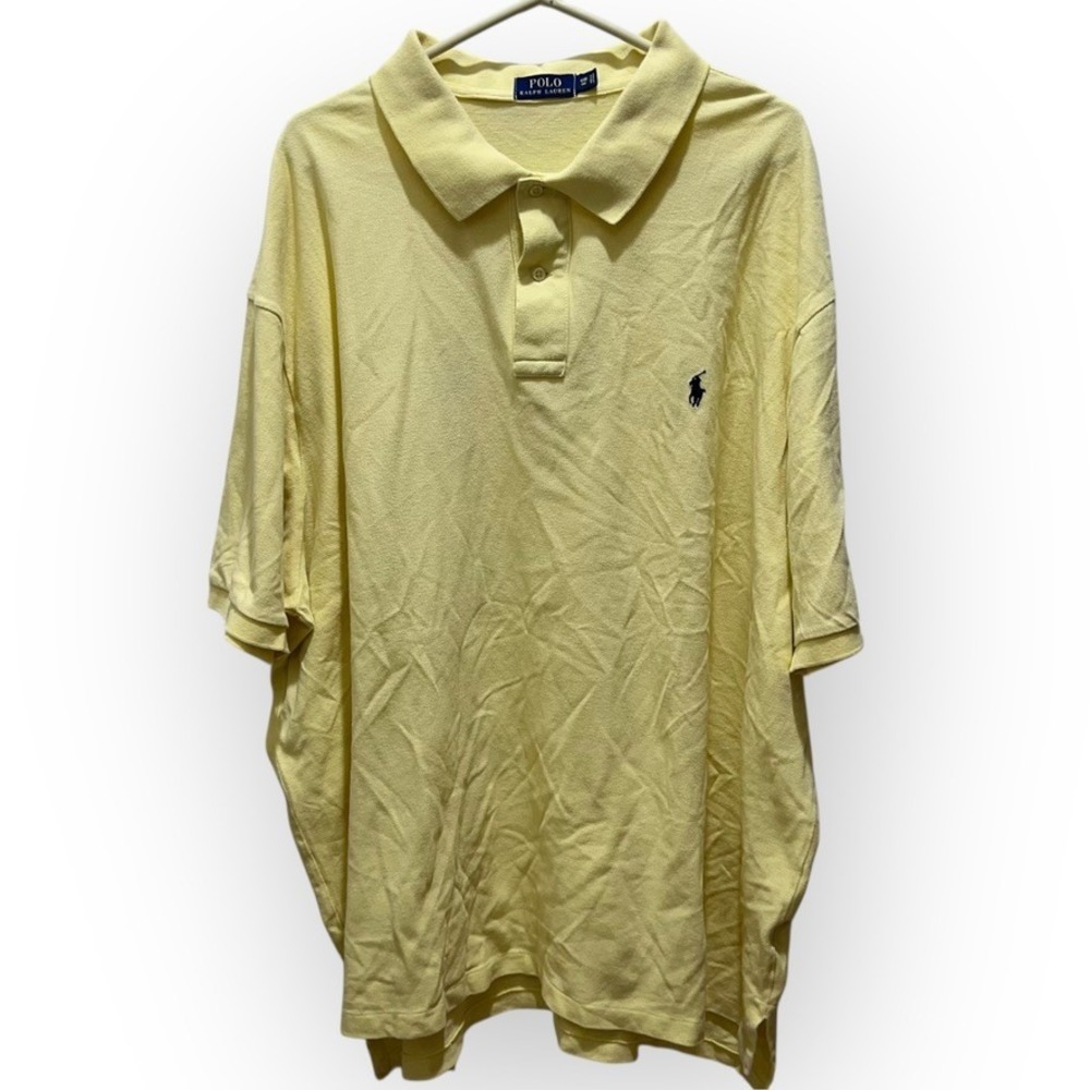 Polo Ralph Lauren 4XB Big Yellow Cotton Polo Shirt Classic‎ Fit Pony Logo
